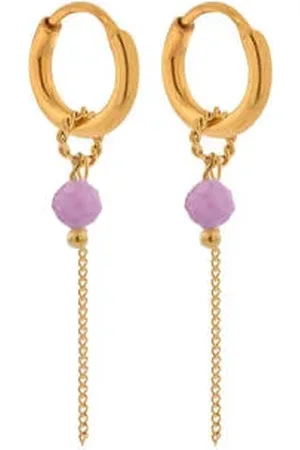Label Kiki Gold plated oorbellen Princess Chain Hoops