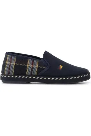 Casa mia Pantoffels donkerblauw