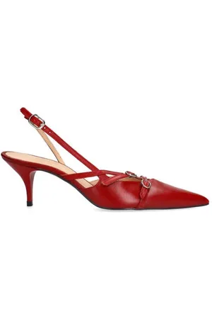Sacha Leren slingback pumps