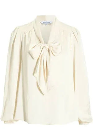 Anytime Satijnen blouse met strikkraag