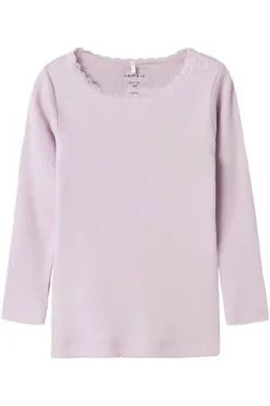 NAME IT MINI ribgebreide longsleeve NMFKAB warmroze