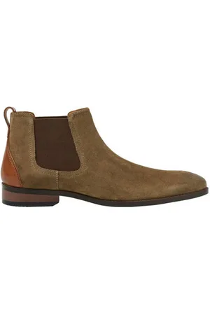Van Lier Vienna suède chelsea boots grijsgroen