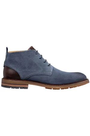 Van Lier Dino suède veterboots blauw