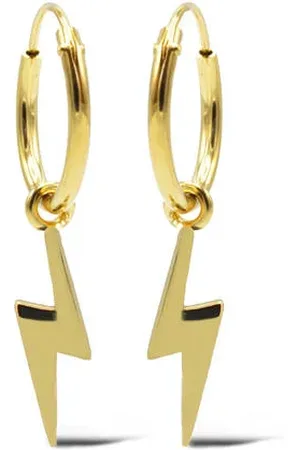 KARMA Jewelry Gold plated oorbellen Long Lightning