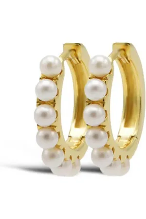 KARMA Jewelry Gold plated oorbellen Pretty Pearls 14MM