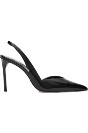 MANGO Leren slingback pumps