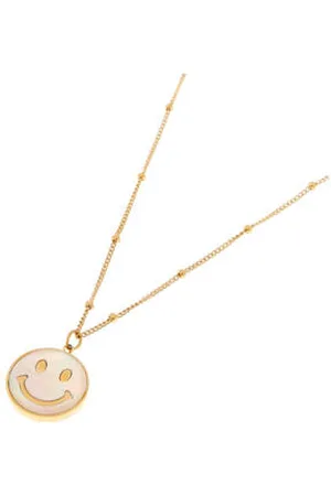 Label Kiki Gold plated ketting Shiny Smiley