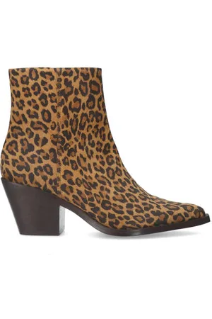 Sacha Leren cowboylaarzen met panterprint