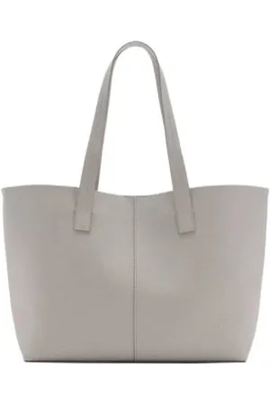 MANGO Shopper lichtgrijs