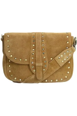 Manfield Suede crossbody tas bruin