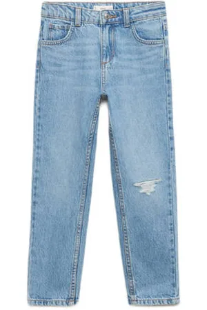 MANGO Regular waist mom jeans middenblauw