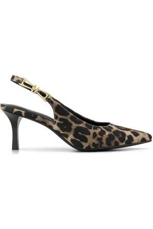 Graceland Slingback pumps met panterprint