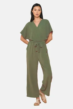 LolaLiza Rechtvallend jumpsuit kaki