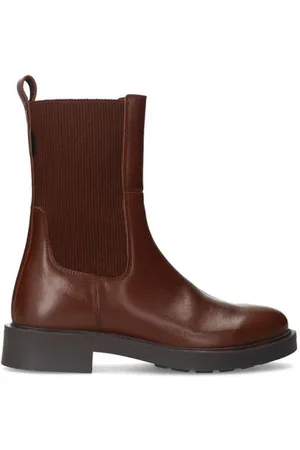 Manfield Leren chelsea boots