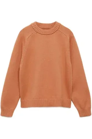 MANGO Trui oranje gebreid