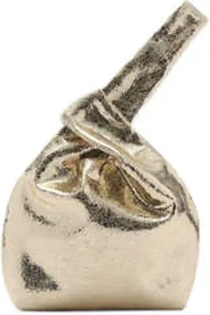 MANGO Metallic handtas goudkleurig