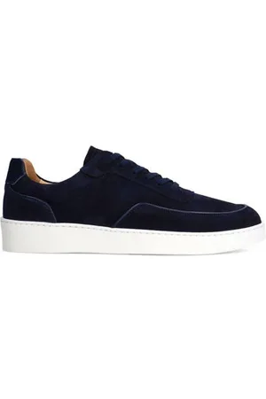 Manfield Suède sneakers donkerblauw