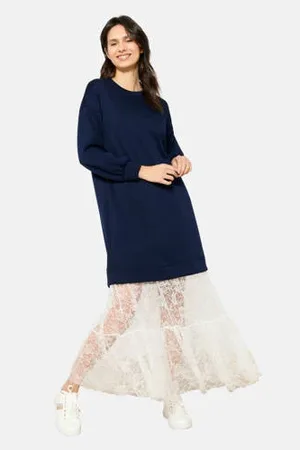 LolaLiza Maxi jurk donkerblauw