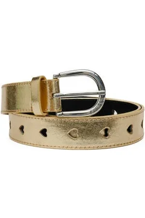 Fabienne Chapot Metallic leren riem Cut it Out Heart