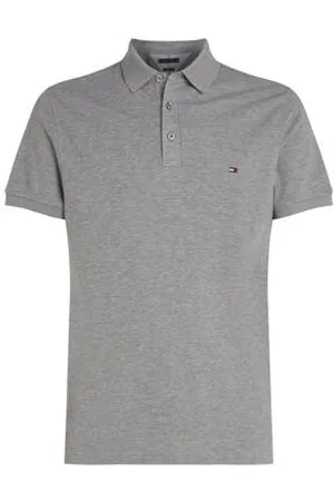 Tommy Hilfiger Slim fit polo 1985 grijs