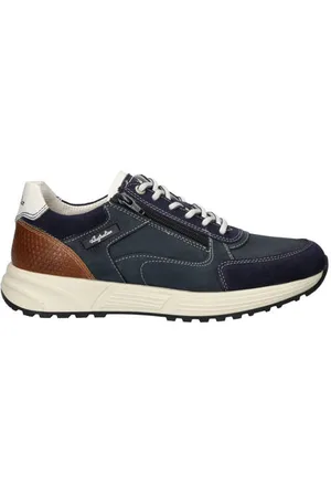 Australian Discover leren sneakers donkerblauw