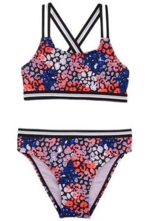 WE Fashion Bikini paars/rozeblauw
