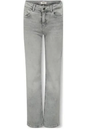 ONLY KIDS GIRL wide leg high waist jeans grey denim