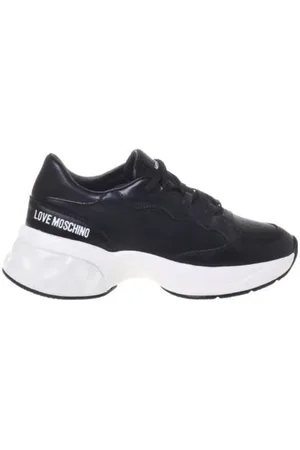 Moschino Crystal love chunky leren sneakers