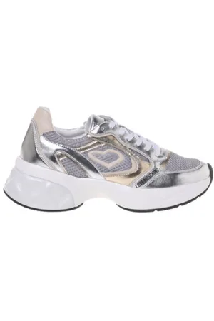 Moschino Crystal love chunky leren sneakers