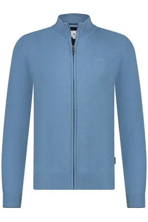 State of art Gebreid vest blauw