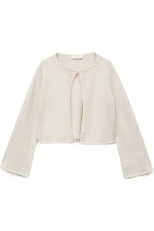 MANGO Vest beige fijn gebreid