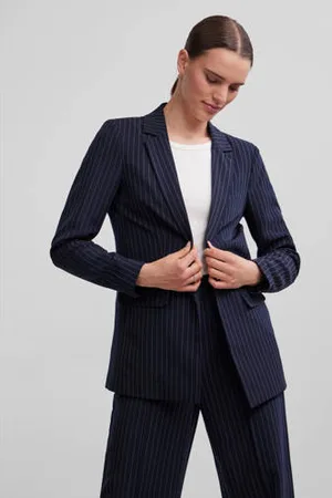 Pieces® Blazer PCBOSSY met krijtstreep
