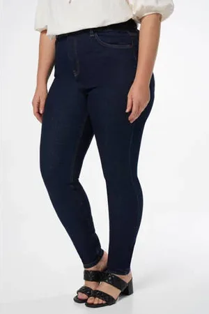 MS Mode High waist skinny jeans dark blue denim