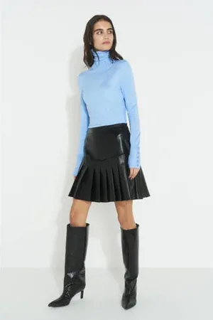 RUBY Imitatieleren plooi rok
