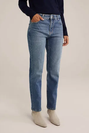 WE Fashion Blue Ridge straight leg jeans medium blue denim