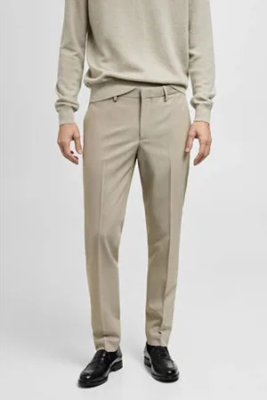 MANGO Slim pantalon beige