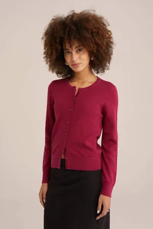WE Fashion Gebreid vest rood