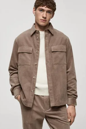MANGO Overshirt bruin