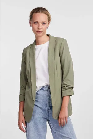 Pieces® Rechtvallende blazer PCBOSELLA groen