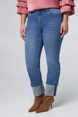 MS Mode High waist jeans medium blue denim
