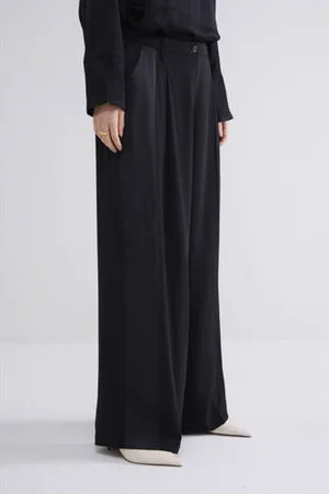 Summum Woman Wide leg pantalon zwart