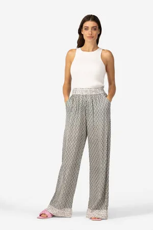 Ibana Wide leg high waist casual broek