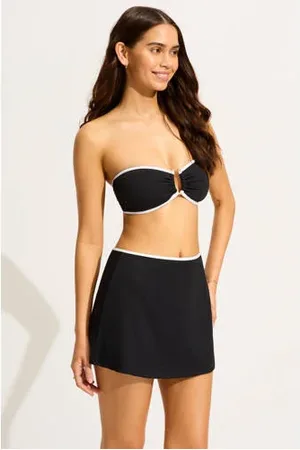 Seafolly Beach Bound voorgevormde strapless bandeau bikinitop