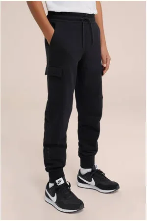 WE Fashion Blue Ridge slim fit joggingbroek zwart