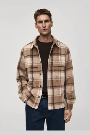 MANGO Overshirt bruin