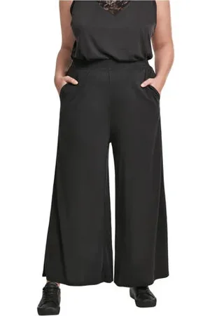 Urban classics Cropped high waist wide leg culotte