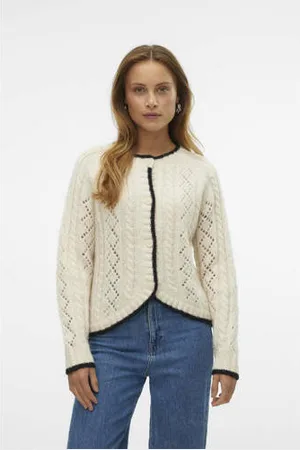 VERO MODA Vest met ingebreid patroon