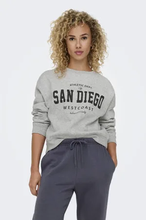 ONLY Sweater lichtgrijs
