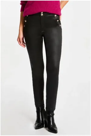 Morgan Coated skinny broek