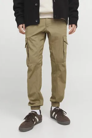 JACK & JONES PANTS STUDIO slim cargo broek kaki